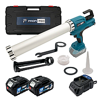 Акумуляторний пістолет-шприц для герметиків PROFI-TEC PCG20BL POWERLine : з АКБ 20V 2-шт 4.0Ah EHA