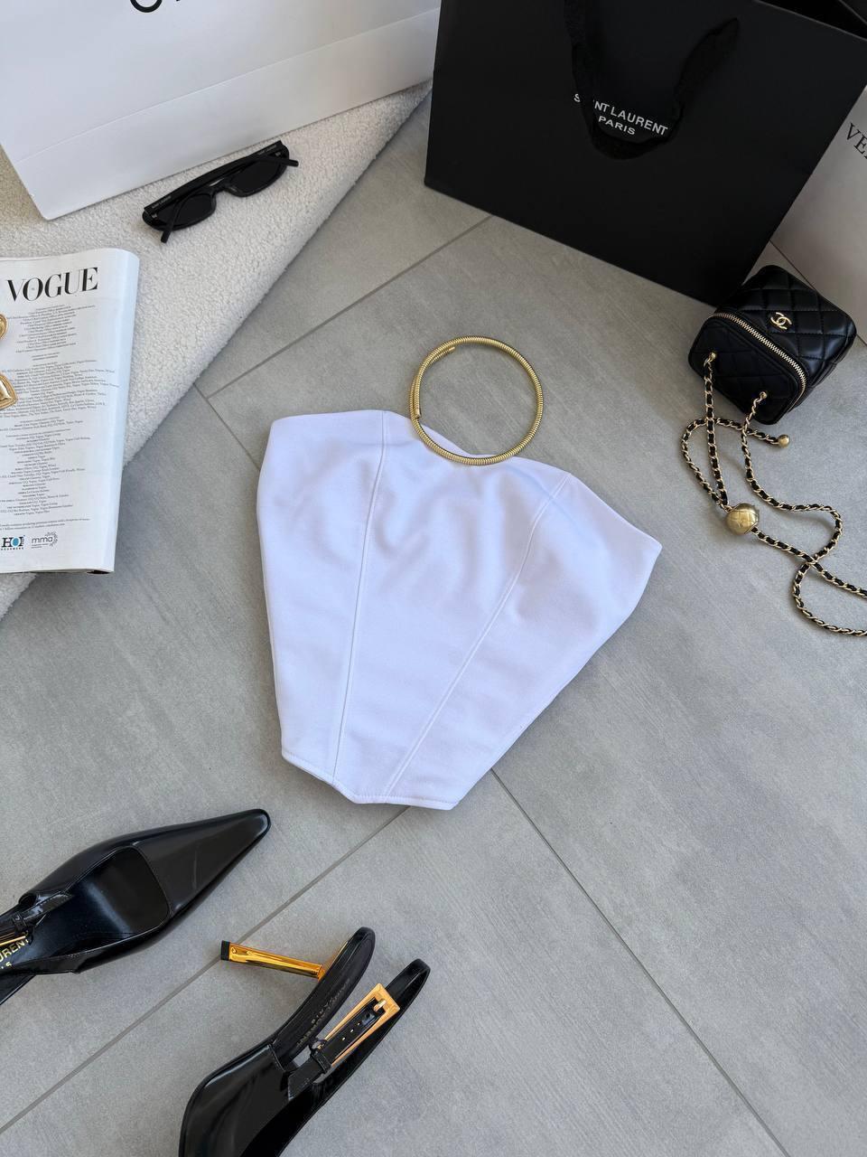 Жіночий корсетний топ без бретель із відкритими плечима без рукавів (р. 42-48) 33171316, фото 1