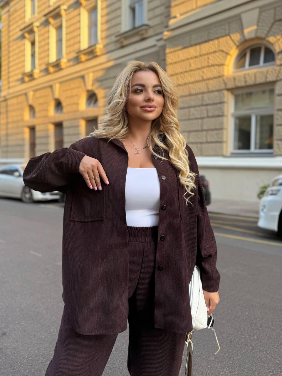 Жіночий костюм Вельвет 52-54,54-56,58-60.,60-62 (вф 760), фото 1