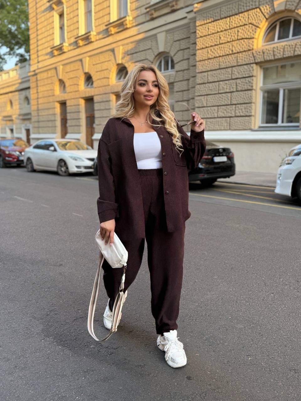 Жіночий костюм Вельвет 52-54,54-56,58-60.,60-62 (вф 760), фото 1