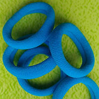 Гумка для волосся нейлонова 4 см – синьо бірюзова, основа для бантиків
