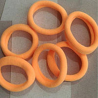 Гумка для волосся нейлонова 4 см — жовтогарячо неон, основа для бантиків