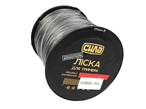 Ліска для тримера нейлонова СИЛА (550245) переріз «квадрат армований» Ø3 мм × 300 м