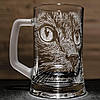 Пивний келих з гравіюванням кішки - подарунок для любителя котів, фото 3