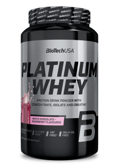 Протеїн Platinum Whey BioTech 1 кг Білий шоколад - Малина, фото 1