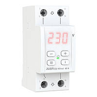 Реле напруги ZUBR D2-40 RED на 2 модулі 4 клемми, реле контролю та захисту від перенапруги ЗУБР, відсікач