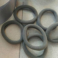 Гумка для волосся нейлонова 4 см – світло сіра, основа для бантиків