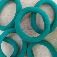 Гумка для волосся нейлонова 4 см — темно м'ятна, основа для бантиків