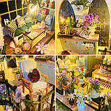 Інтер'єрна мініатюра для самостійного складання румбокс DIY Darcy Flower House Будинок у квітах, фото 8