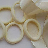 Гумка для волосся нейлонова 4 см – світло жовта, основа для бантиків