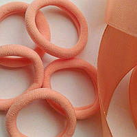 Гумка для волосся нейлонова 4 см – персиковий, основа для бантиків