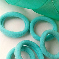 Гумка для волосся нейлонова 4 см – світло бірюзова  , основа для бантиків