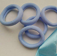 Резинка для волосся нейлон 4 см ніжно-блакитна