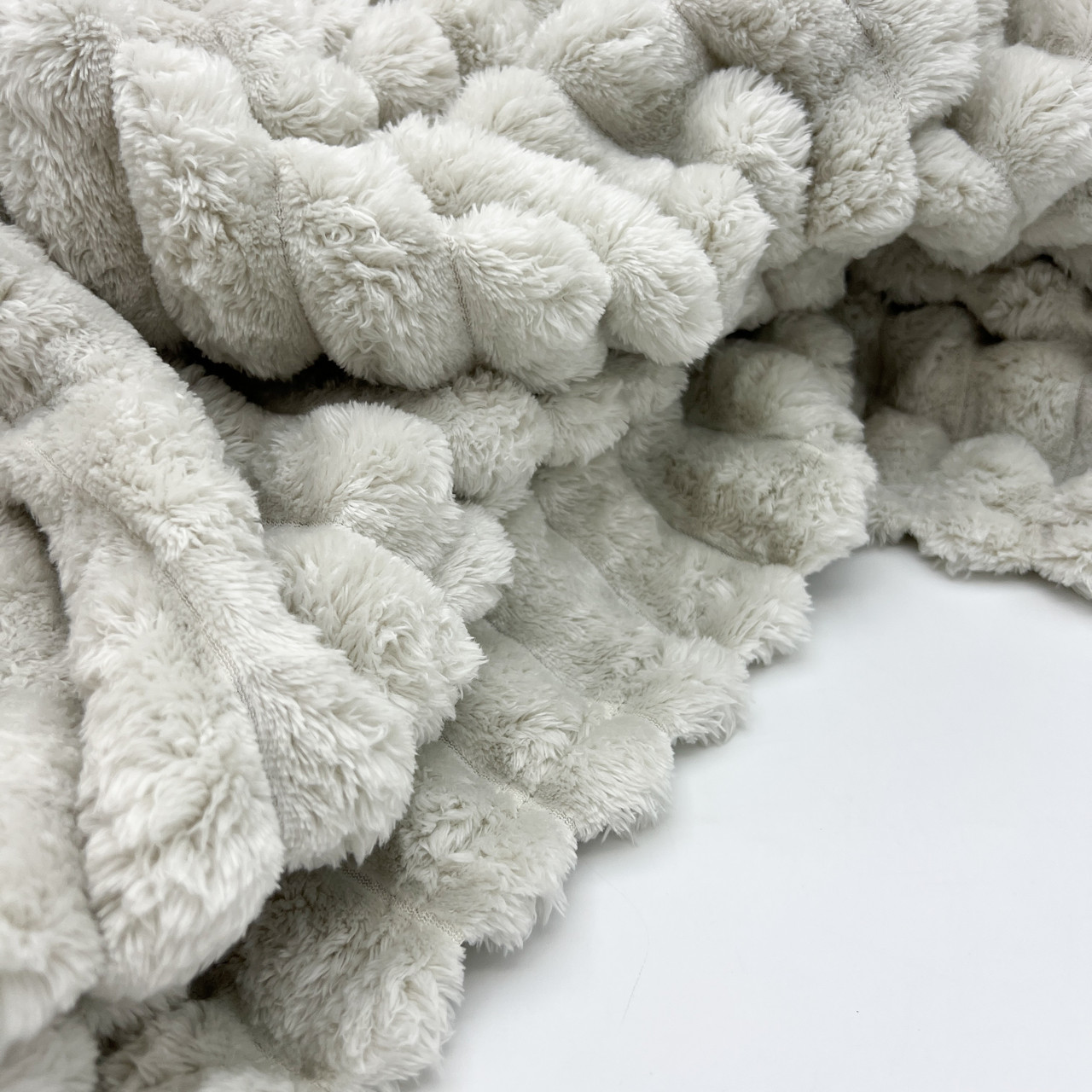 Плюш Minky Stripes 2 см світло-сірий 290г/м2 220 см, фото 1