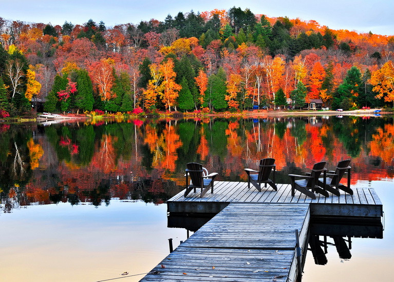 Фото листівка "Осінній спокій на озері", фото 1