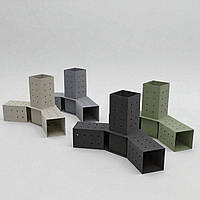 Модульний кронштейн WCG-B100C-S3-120A, три сторони, внутрішній стакан 101×101 мм, висота 185 мм для каркасних конструкцій