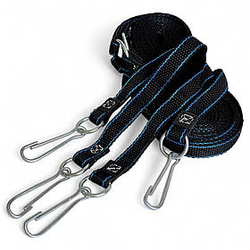 Віжки парокінні нейлонові Horse Stall для коней 10 м, чорні