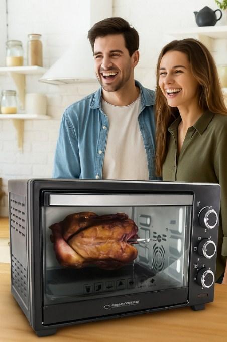 Міні духовка Настільна електропіч з грилем 1050Вт Esperanza PROSCIUTTO EKO006, фото 1