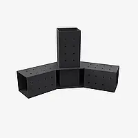 Металевий кронштейн WCG 120° для трьох брусів 100×100мм порошкове фарбування довговічність для нестандартних альтанок, пергол і