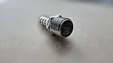 Штуцер шланговий різьбовий нержавіючий DN15 (1/2") зовнішня, н/ж сталь AISI304, ялинка 12.7мм, BSPP, фото 10