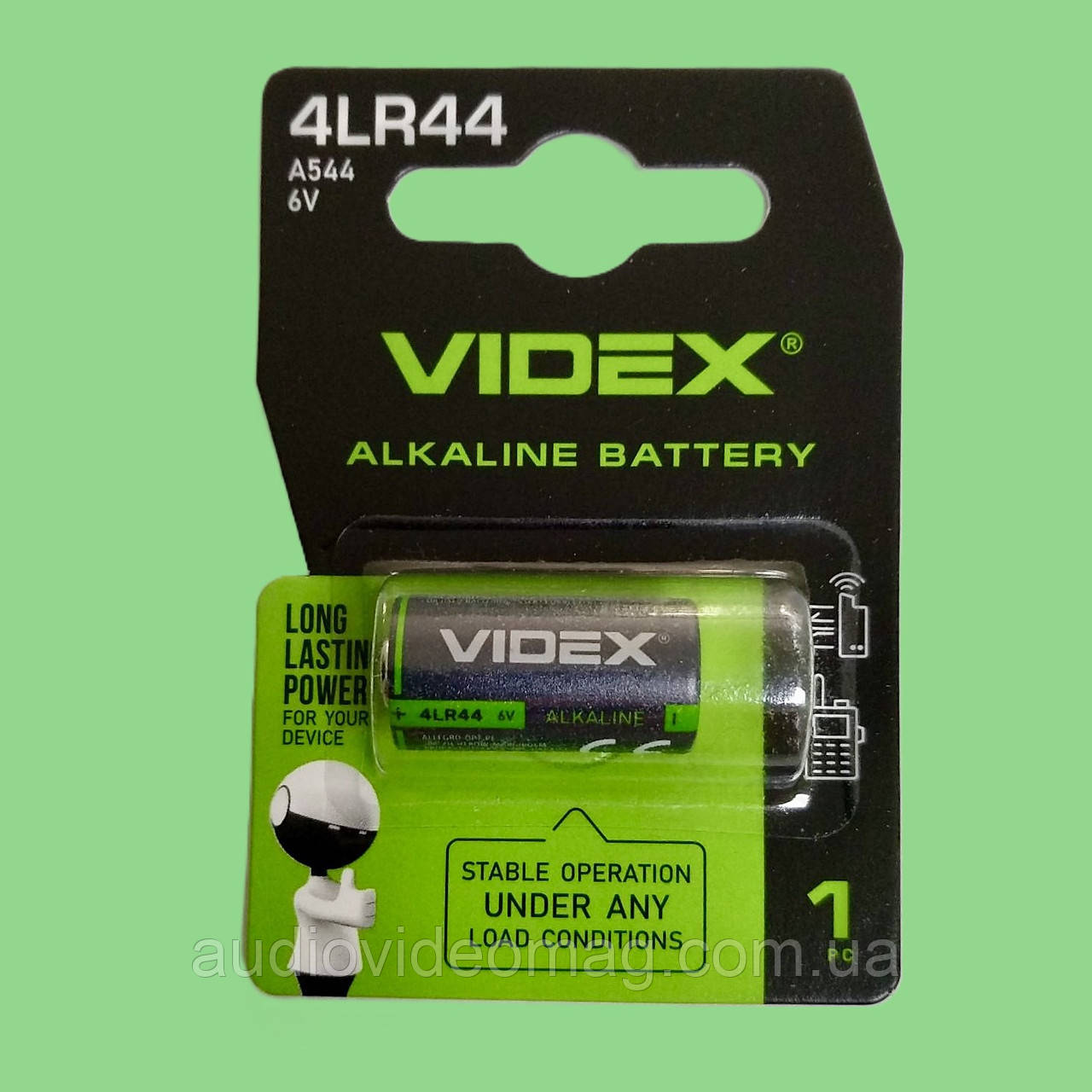 Батарейка VIDEX 6V 476 A 4LR44 alkaline (шість вольт), фото 1