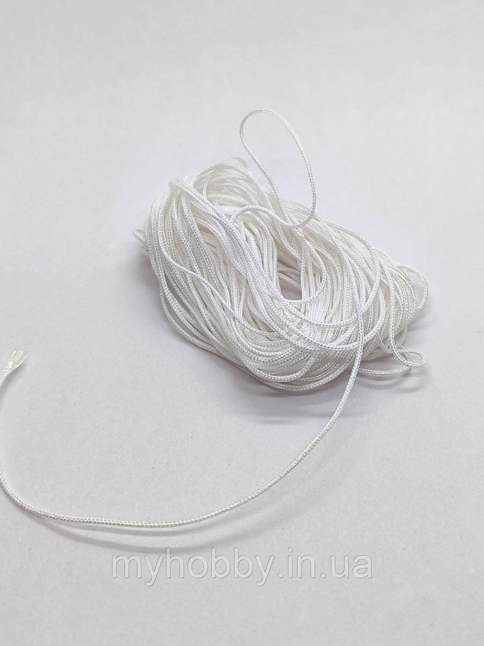 Шнур нейлоновий 0,8мм Білий -10м відрізок, фото 1
