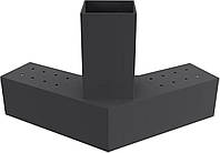 Кронштейн WCG для дерев яних каркасів, три сторони, кут 120°, 100×100 мм сталь 2 мм посилене і стабільне кріплення для проектів