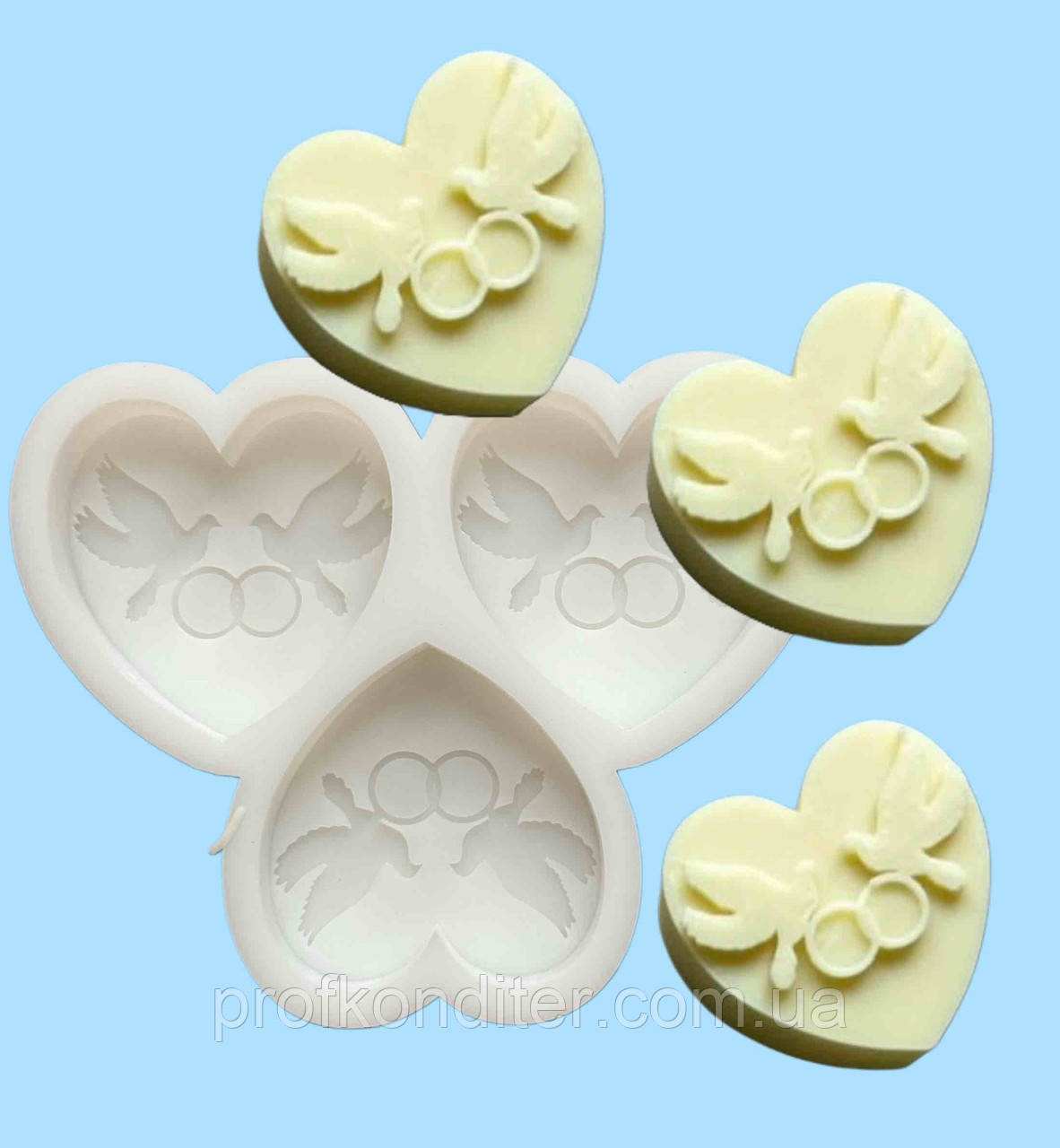 Ексклюзив. Силіконовий молд для ГІПСУ, МИЛА та ін "Для молодят - 2", фото 1