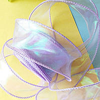 Органза з кантом завширшки 4 см №21 бузковий хамелеон
