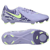 Футбольні бутси Nike UNITED PHANTOM GX 2 ACADEMY FG/MG NU1 фіолетово-лаймові HF1595-500, Фіолетовий, Розмір