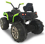 Електроквадроцикл для дітей VOLSO VS1288G2 з подвійним мотором2×25W  зелений 12V 7Ah, MP3 від 3 років до 40 кг, фото 3