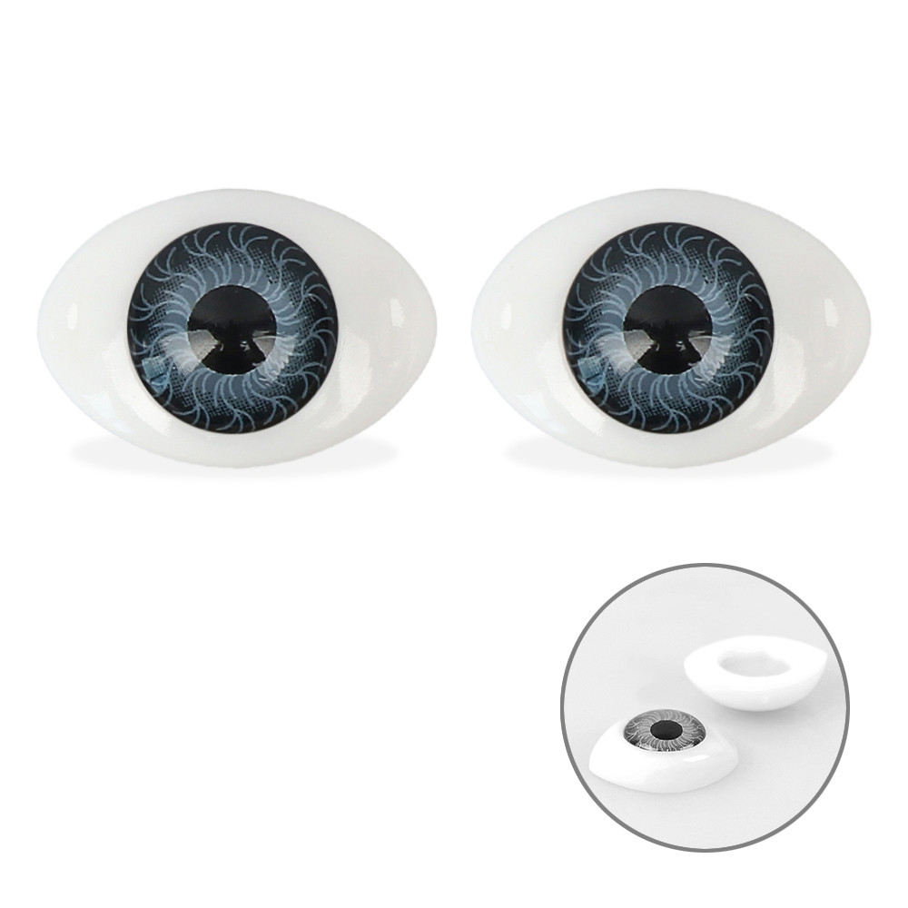 Очі "Живі очі", сірі, 10*13 мм, пара, фото 1