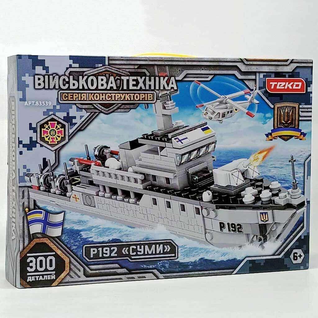 Конструктор Teko Військова техніка P192 «Катер Суми» 300 деталей — дитячий набір корабель, арт. 83539, фото 1