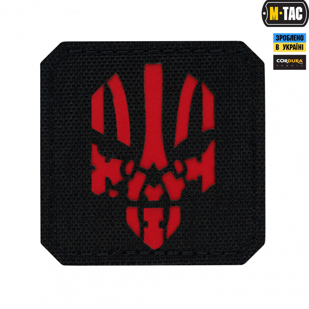 M-Tac нашивка Месник Laser Cut Black/Red, фото 1