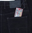 Якісні чоловічі класичні джинси чорного кольору New Sky 33937, фото 7