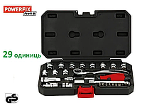 Набір інструментів PowerFix PROFI® 29 предметів - хром-ванадієва сталь CR-V, біти S2, німецька якість