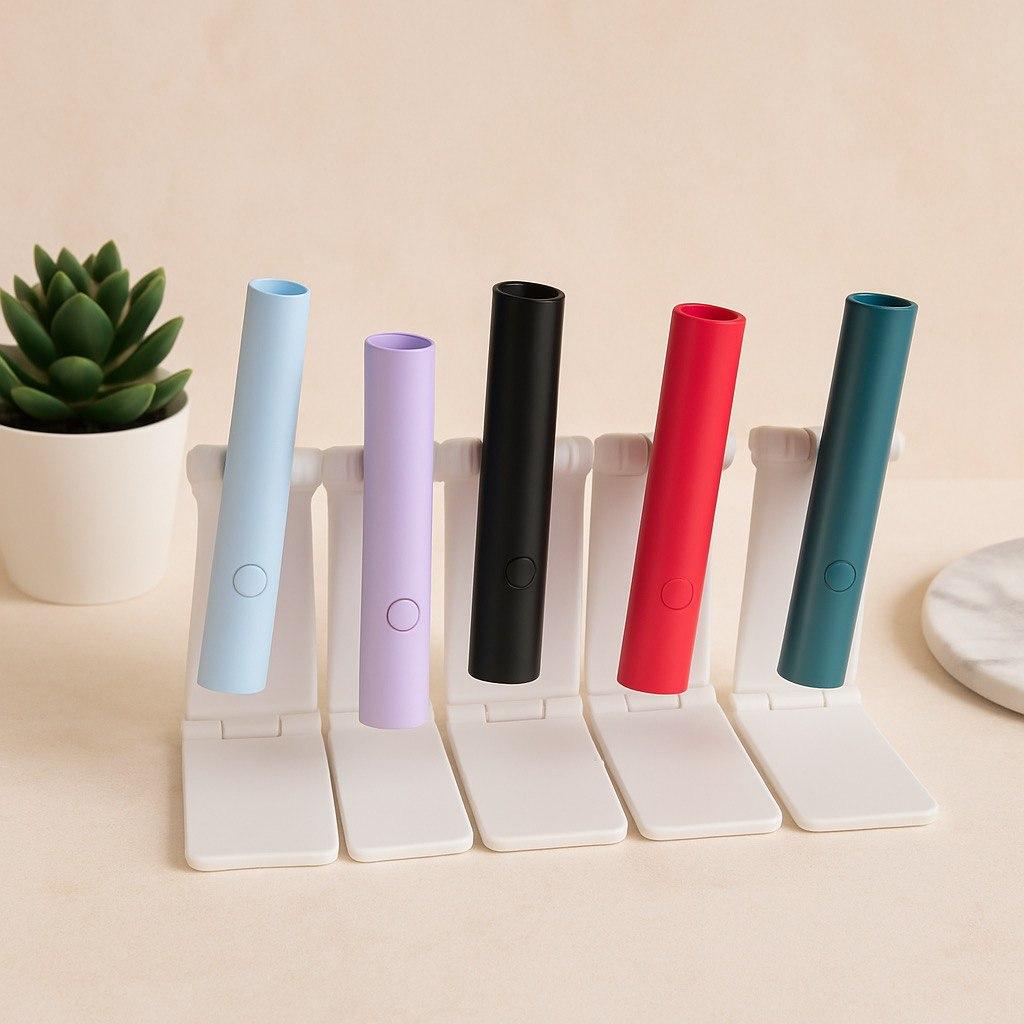 Лампа ліхтарик на акумуляторі  UV/LED для сушіння верхніх форм, гелевих тіпс з підставкою 3 Вт