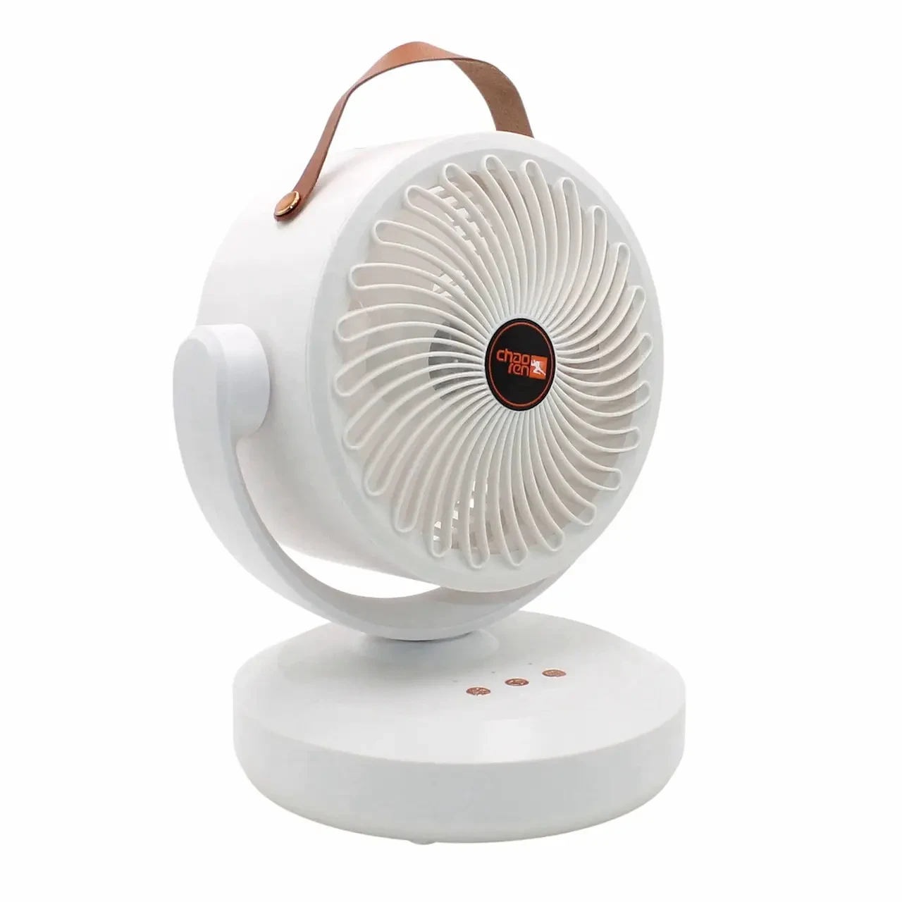 🤍Настільний вентилятор Mini fan VU-05/FS-25, LED, з регулюванням нахилу та автоматичним обертанням, фото 1