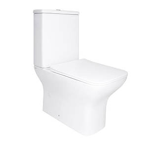 Унітаз підлоговий Qtap Aries Rimless безободковий з сидінням Soft-close