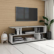 Довга тумба під телевізор з полицями, тумбочка для ТВ велика відрита