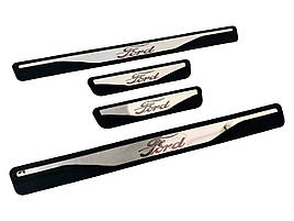 Накладки на пороги FORD Mondeo 5 (хром-пласт) TAN24