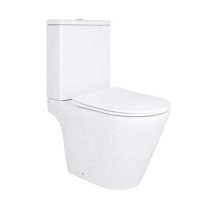 Унітаз для підлоги Qtap Dove Rimless безободковий з сидінням Soft-close, фото 1