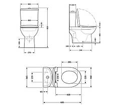 Унітаз для підлоги Qtap Dove Rimless безободковий з сидінням Soft-close, фото 4