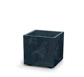 Горщик для квітів пластиковий Prosperplast Сієра на колесах Beton Effect 30см антрацит DSI300E-S433