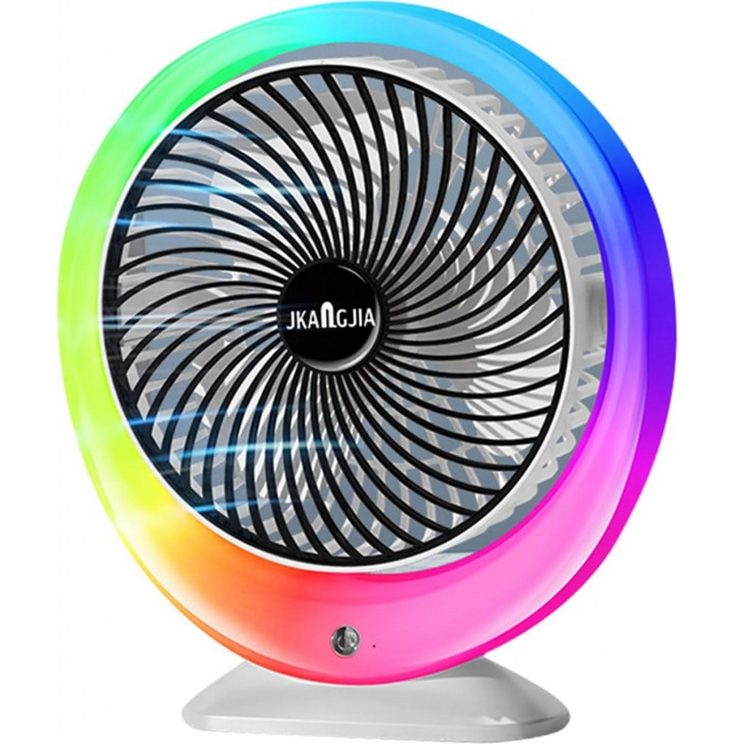 🧡Портативний вентилятор зі зволожувачем повітря Mini Fan, LED RGB підсвітка, USB Type-C, VU-04/JKJ-103, фото 1