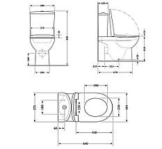 Унітаз-компакт Qtap Jay Ultra Quiet із сидінням Soft-close, фото 4