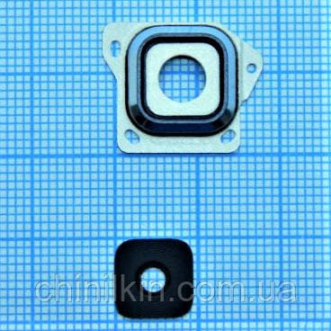 Скло камери для Samsung A300/A3 2015 з рамкою Black, фото 1