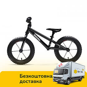 Біговел дитячий QPLAY (колеса 14 дюймів, сталева рама) KidsBy Black Чорний