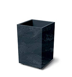 Горщик для квітів пластиковий Prosperplast Сієра на колесах висока Beton 40*65см антрацит DSIH400E-S433