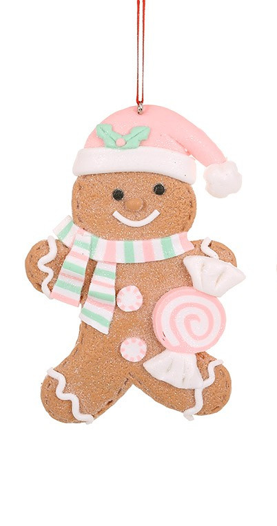 Декоративна підвіска Пряниковий чоловічок з цукеркою 12.5см, фото 1
